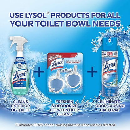 Lysol Automatic In-The-Bowl Toilet Cleaner, Cleans and Freshens Toilet Bowl, Atlantic Fresh Scent, 2 Count (Pack of 2)