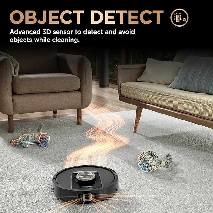 Shark Robot Vacuum & Mop Combo, PowerDetect NeverTouch Pro, Self-Emptying, Self-Refill with Self-Clean Pad Wash & Dry, 60-Day Debris Capacity, 30-Day Refill Tank, 5 PowerDetect Technologies, RV2820ZE