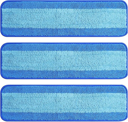 3 Pack Microfiber Cleaning Mop Pads for Bona Mop, Washable & Reusable Replacement Mop Pad for Stone, Hardwood, Tile Floors