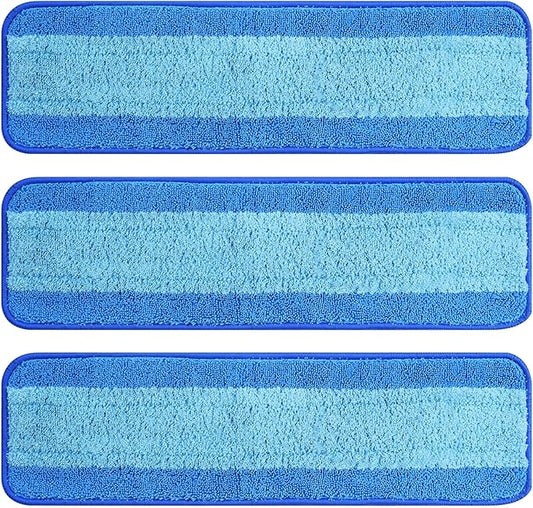 3 Pack Microfiber Cleaning Mop Pads for Bona Mop, Washable & Reusable Replacement Mop Pad for Stone, Hardwood, Tile Floors