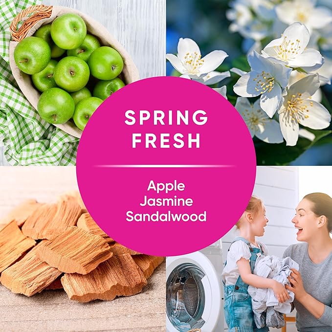Ensueño Max Liquid Fabric Softener - Spring Fresh Scent - 125 fl oz - Color-Safe Fabric Softener Liquid - Softens 123 Loads - Reduces Wrinkles & Static