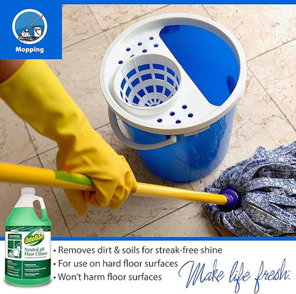 OdoBan Professional Series Neutral pH No Rinse Floor Cleaner Concentrate, 4 Gallons