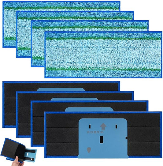 Upgraded M6 Wet Mopping Pads for iRobot Braava Jet M6 Series (6110) (6012) (6112) (6113) Ultimate Robot Mops, New Sticky Design, Detachable, Washable and Reusable M6 Mop Pads for iRobot, 8 Pack