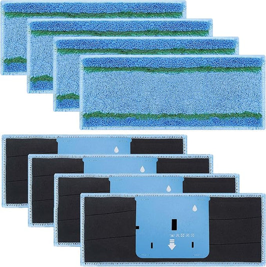 Extolife 8 Pack M6 Mopping Wet Pads for iRobot Braava Jet m6 (6110) (6012) (6112) (6113) Ultimate Robot Mop, Washable and Reusable Microfiber Deep Clean Wet Pads