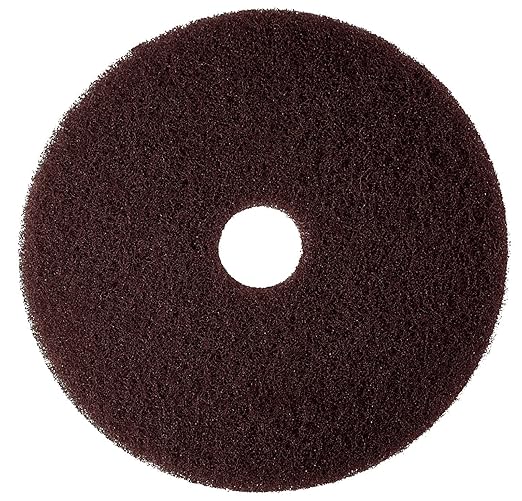 3M Brown Stripper Pad 7100, 15 in, 5/Case