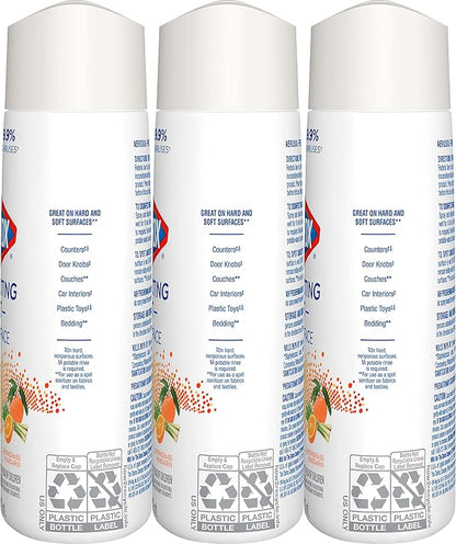 Clorox Disinfecting Mist, Lemongrass Mandarin, Household Essentials, 3 Refills, 16 Fl Oz Each