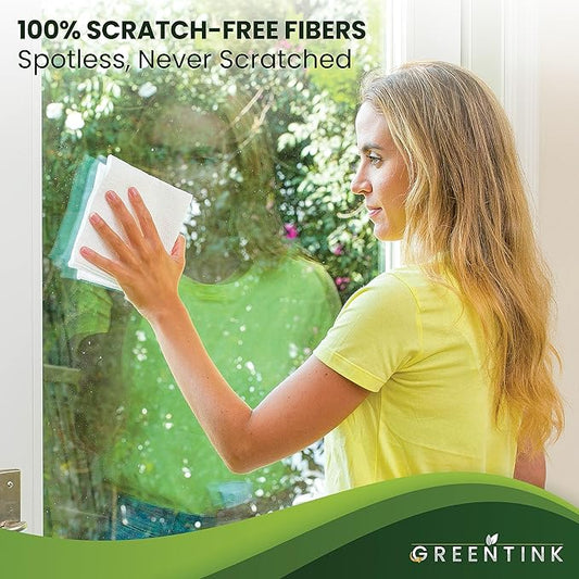 Eco-Friendly Reusable Dish Cloth Set – 10-Pk Multipurpose Kitchen Cleaning Cloth Made from Recycled Materials – Absorbent, Dish Towels & Non-Scratch Cleaning Rags, 12x12 in.