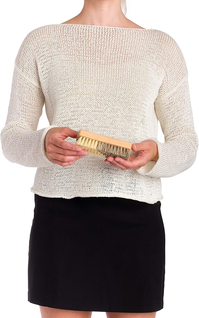 Redecker Hard and Soft Side Rectangular Vegetable Brush, Durable Beechwood Handle, 2 Different Bristle Strengths for Cleaning Delicate or Tough-Skinned Vegetables, 5-1/2 inches, Made in Germany