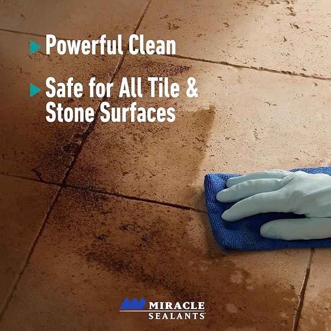 Miracle Sealants Tile & Stone Cleaner Concentrate for Natural Stone, Tile & Grout, Gallon, 4 Pack