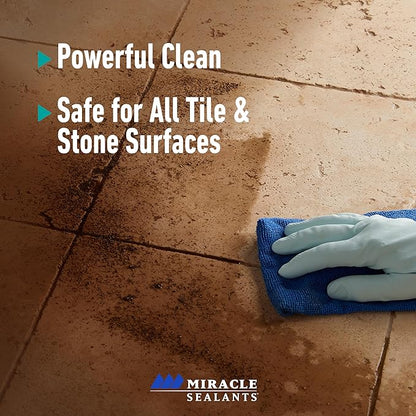 Miracle Sealants Tile & Stone Cleaner Concentrate for Natural Stone, Tile & Grout, Gallon, 4 Pack