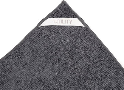 KAF Home Pantry Multipurpose Microfiber Textured Cleaning Cloth 4-Pack, 15 x 18-Inch, (1 Utility Cloth, 1 Stainless Steel Cloth, 1 Glass Cloth, 1 Wood Cloth)