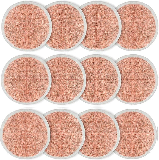 Spinwave Mop Replacement Pads for Bissell Spinwave 20399 23157 23159 2039A 2124A 20393 2039T 2039W 20391 20395 2307 2315A Hard Floor Mop Refill Heavy Scrub Pad- Part #1611297 & 1611298 (12Pack)