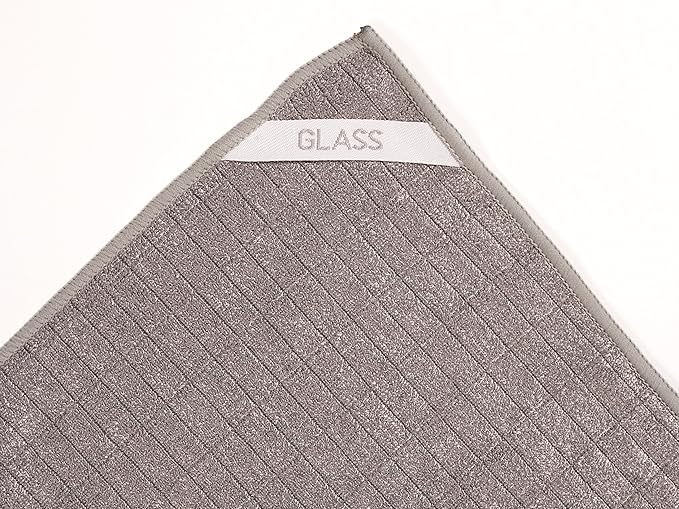 KAF Home Pantry Multipurpose Microfiber Textured Cleaning Cloth 4-Pack, 15 x 18-Inch, (1 Utility Cloth, 1 Stainless Steel Cloth, 1 Glass Cloth, 1 Wood Cloth)